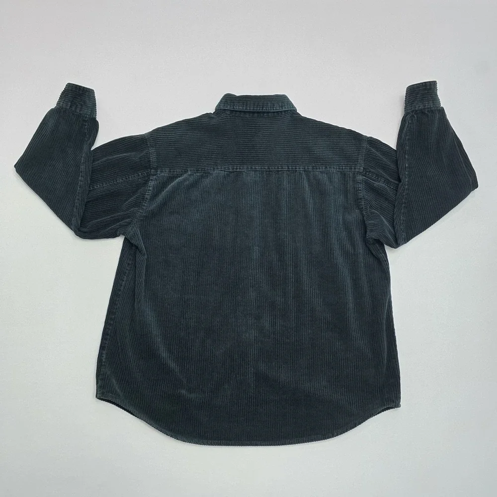 Vintage Mickey Unlimited Corduroy Shirt Mickey Goofy Embroidery Green Large